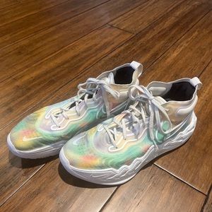 Nike Air Zoom GT RUN Tie Dye Basketball Shoes Men Size 9 Multicolor DA7920-900